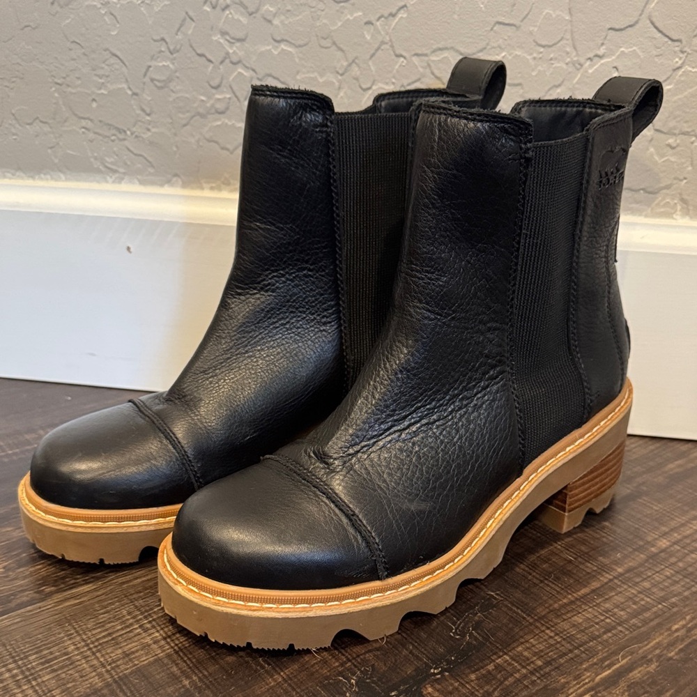 Black Leather Ankle Boots